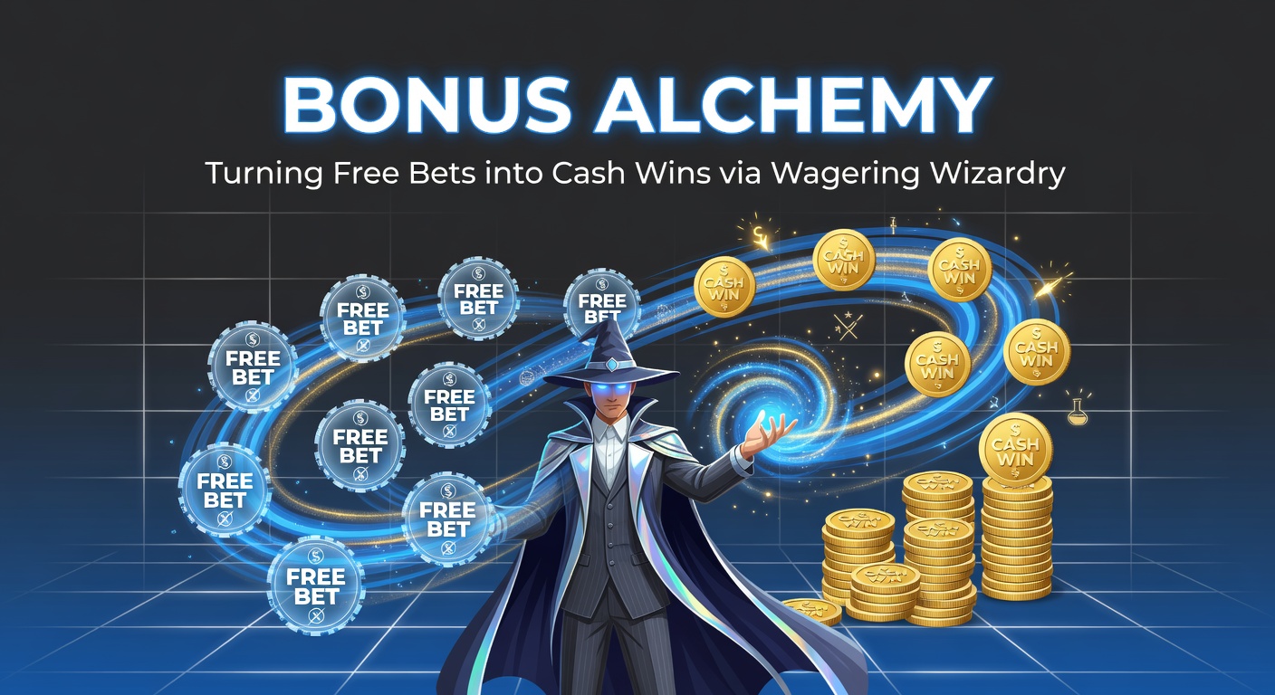 Visual representation of free bets transforming into stacks of cash through strategic wagering paths