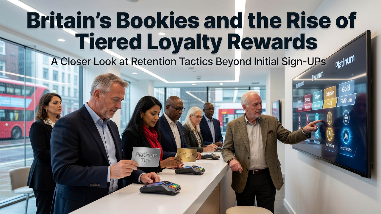British betting shops and online platforms showcasing loyalty program interfaces with tiered reward structures in July 2026