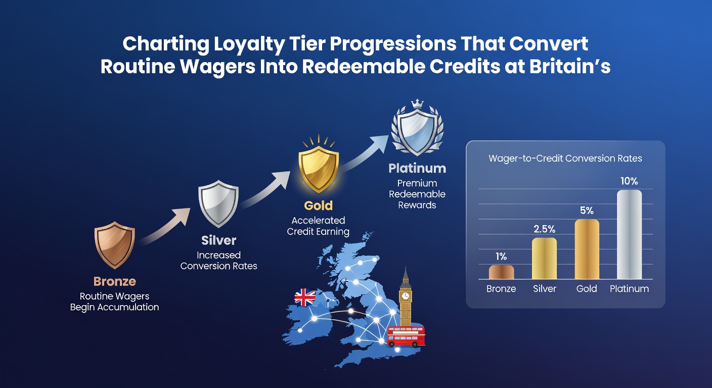 Screenshot of a British betting app loyalty dashboard displaying tier progress and credit balances