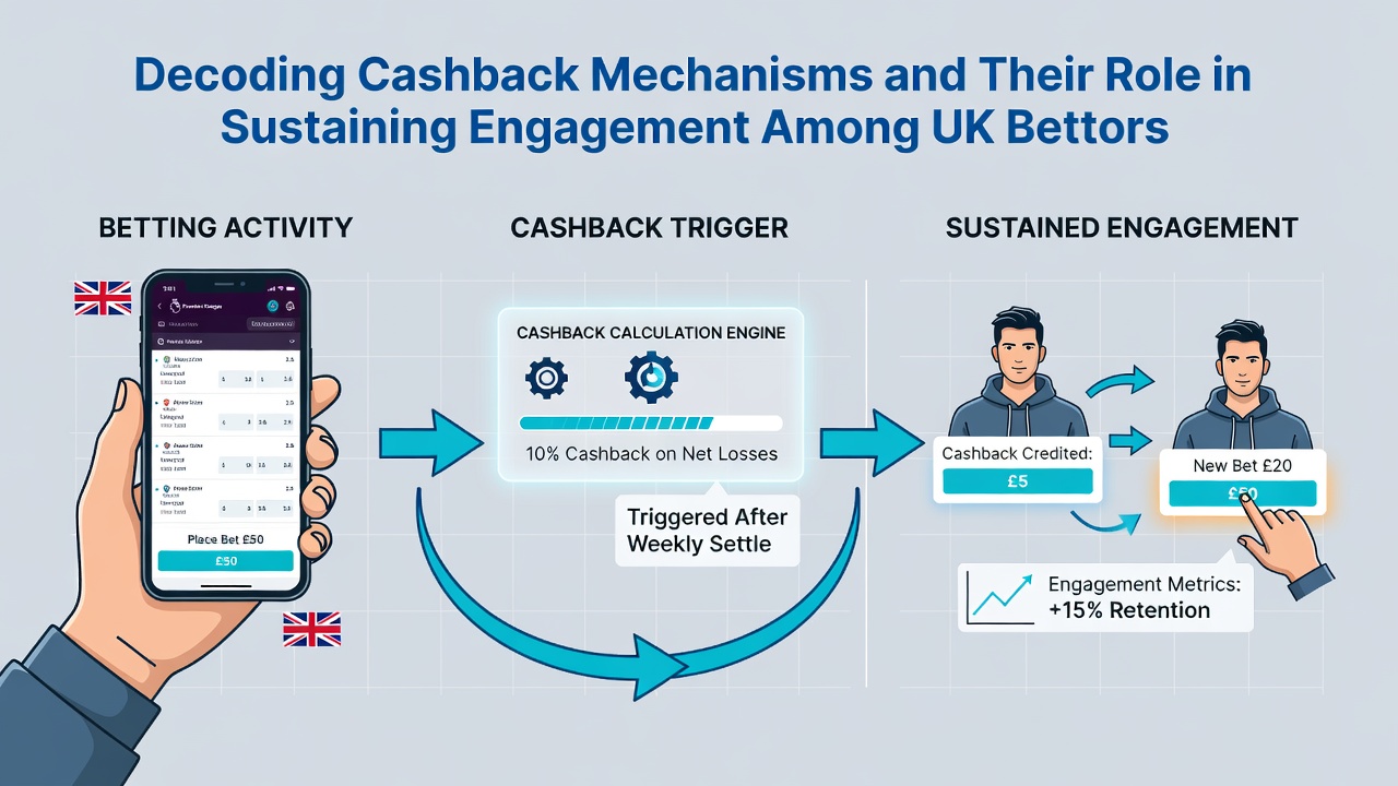 Graph depicting rising engagement metrics among UK bettors participating in cashback programs over multiple quarters