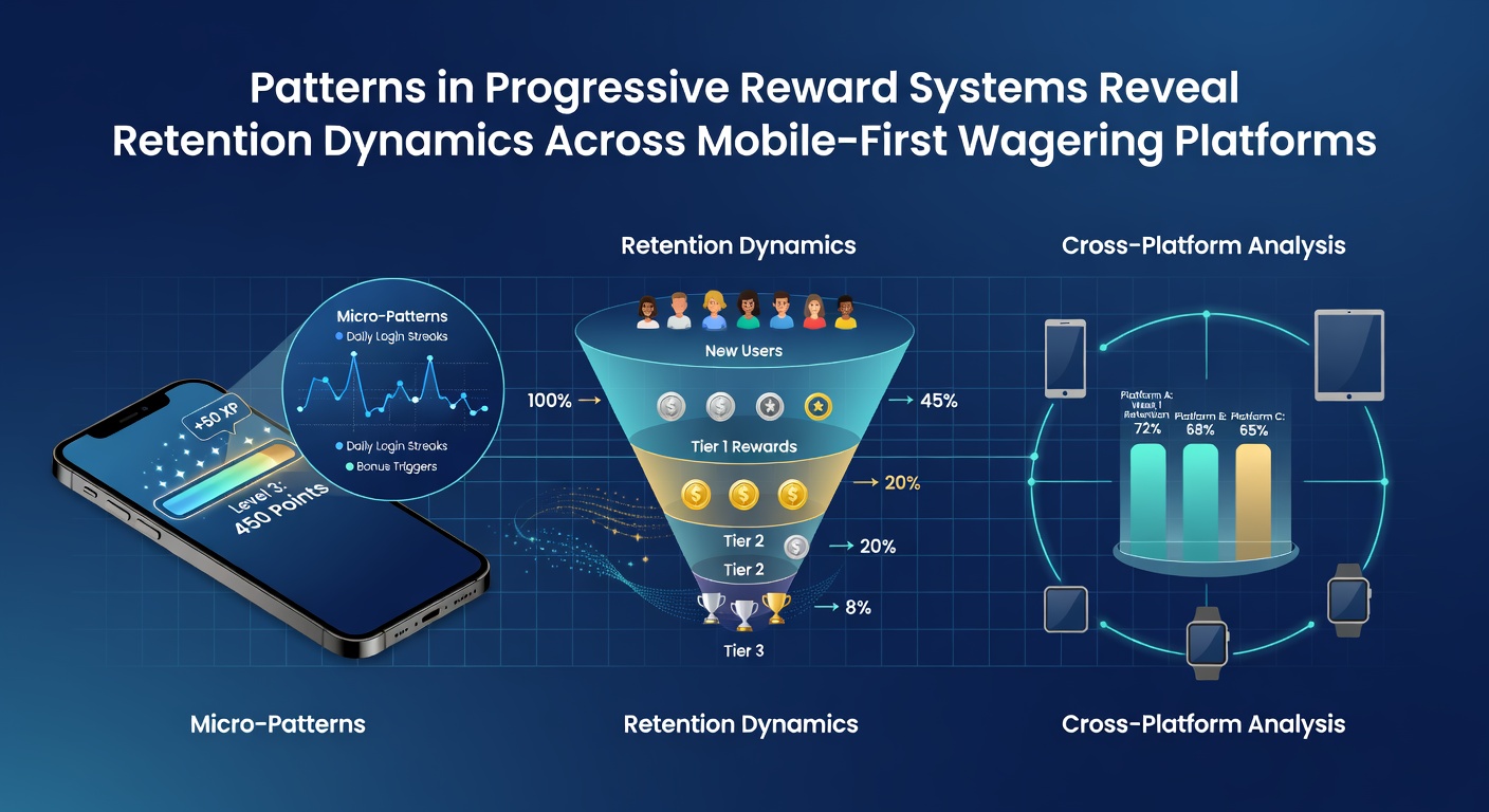 Mobile wagering app interface displaying tiered progressive reward levels and user progress tracking