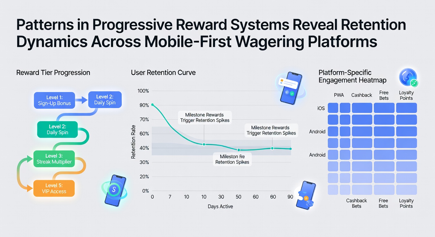 Analytics dashboard showing retention curves for users participating in progressive reward programs on mobile platforms