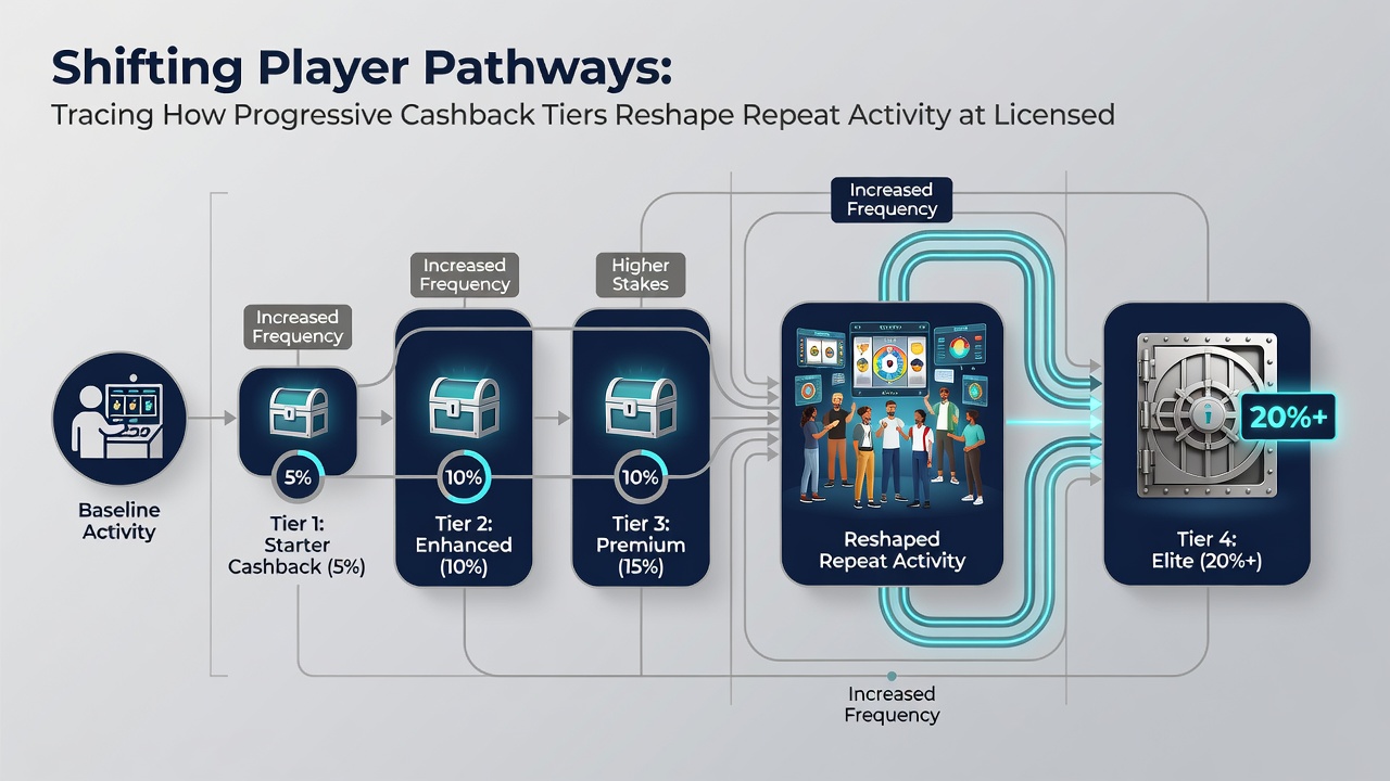 Chart illustrating repeat visit frequency before and after cashback tier upgrades in UK betting venues