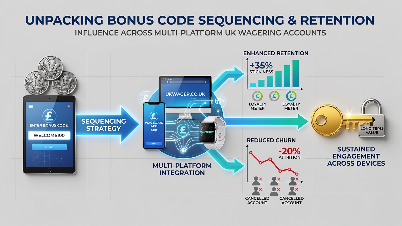Chart illustrating retention curves for different bonus code sequences on UK wagering platforms